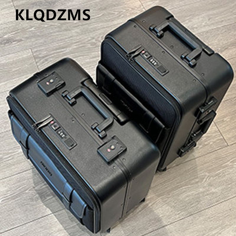 Spinner Wheel Rolling Suitcase 20 Inch - KLQDZMS Oxford Cloth Suitcase Front Opening