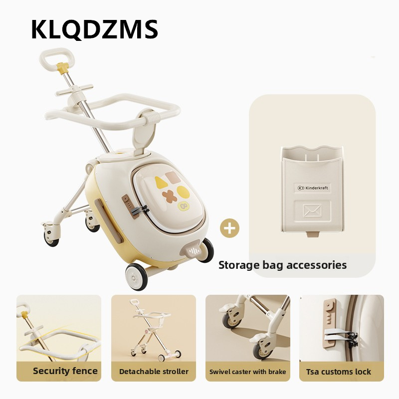 Spinner Wheel Rolling Suitcase 20 Inch - KLQDZMS ABS+PC Suitcase Children Boarding Box