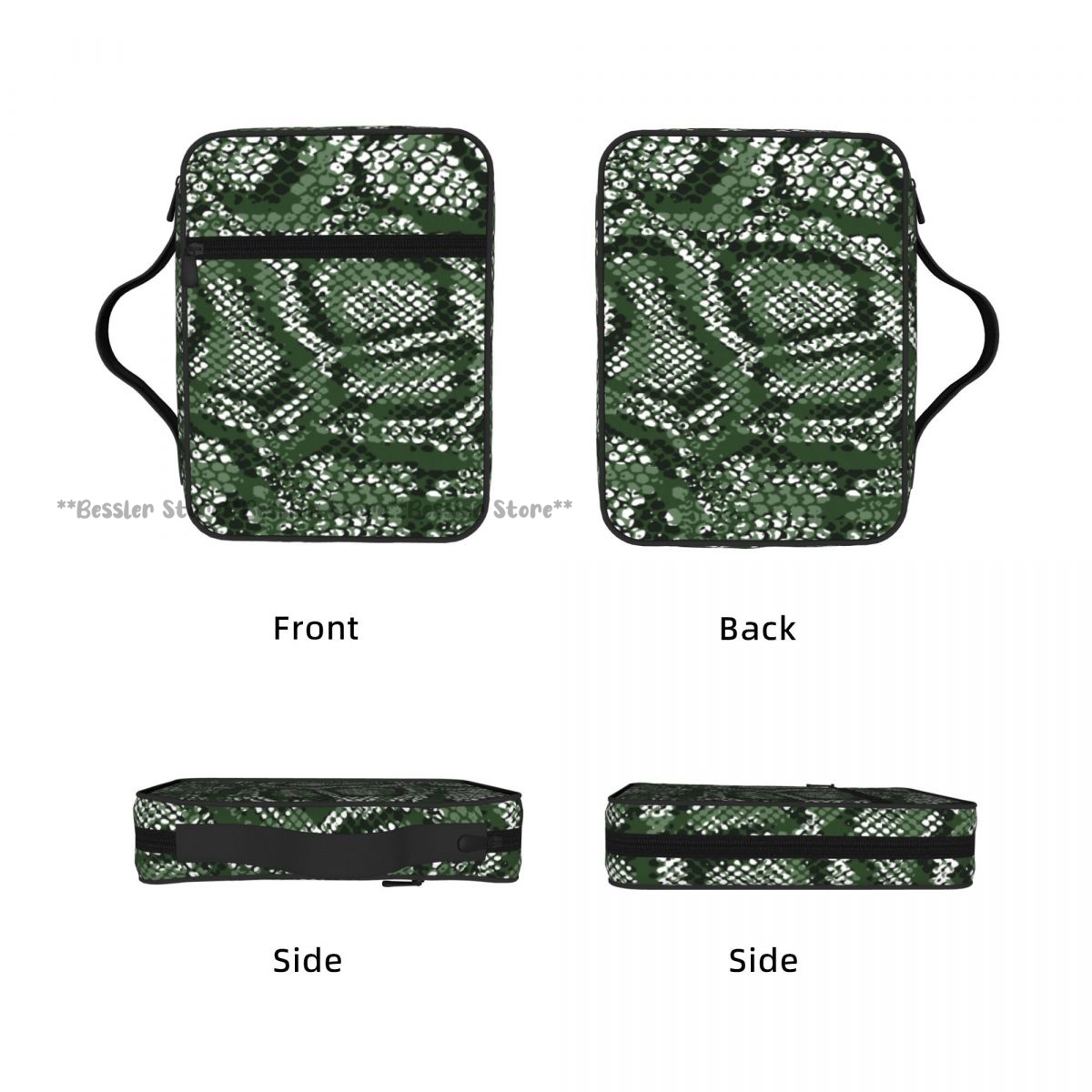 Green Snake Skin Pattern Bible - огляд і ціна Handbags