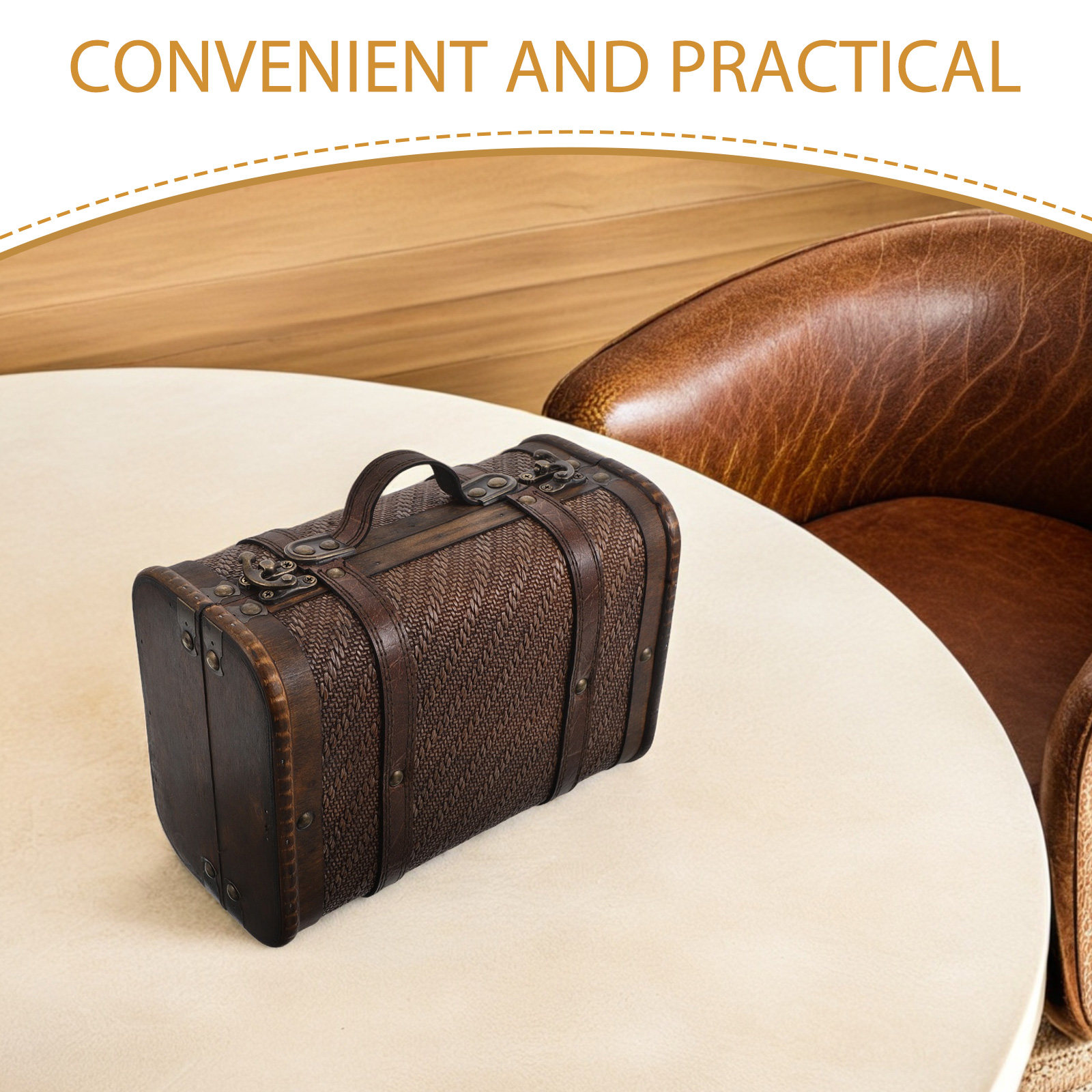 Wooden Vintage Suitcase Decora - огляд і ціна Retro Vintage Trunk Suitcase