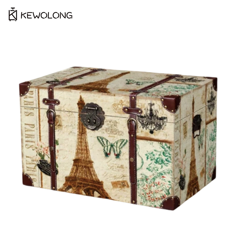 Vintage Plaid Print Wooden Sto - огляд і ціна Retro Vintage Trunk Suitcase
