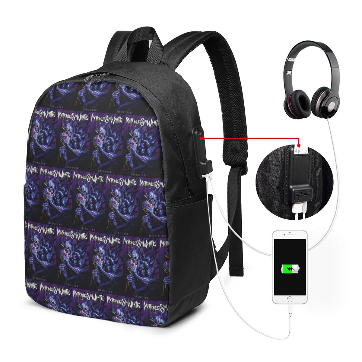 Motionless In White Backpack T - огляд і ціна Travel Bags