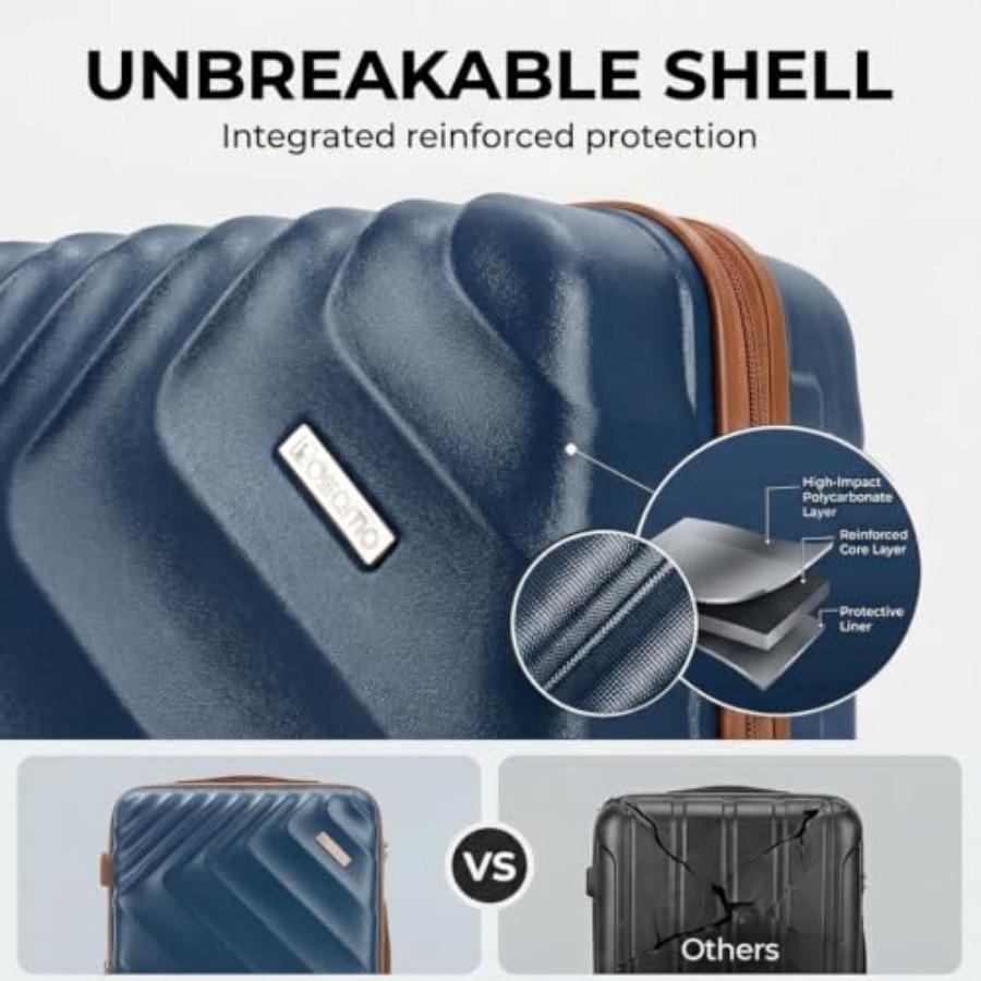 5-Piece Hard Shell Expandable  - огляд і ціна Expandable Hard Shell Luggage Set