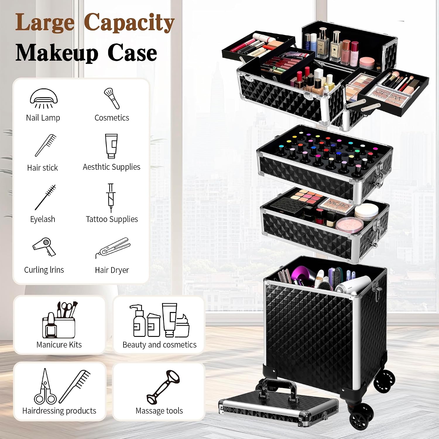 Rolling Makeup Train Case, Cos - огляд і ціна Luggage