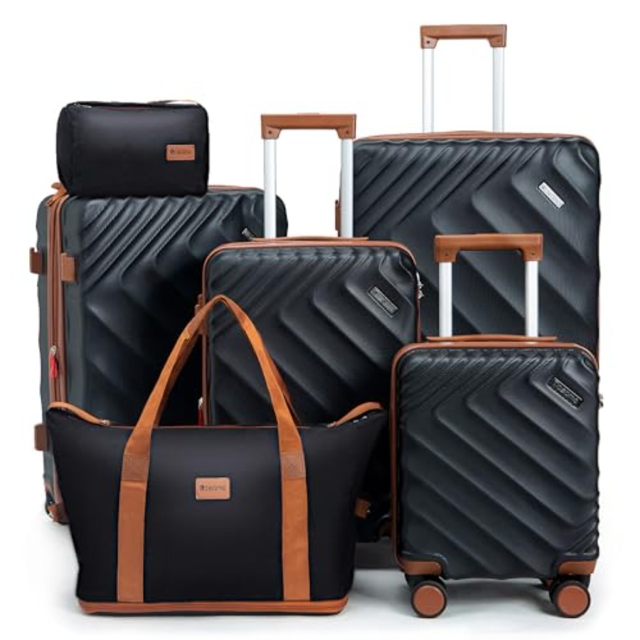 6-Piece Hard Shell Expandable  - огляд і ціна Expandable Hard Shell Luggage Set