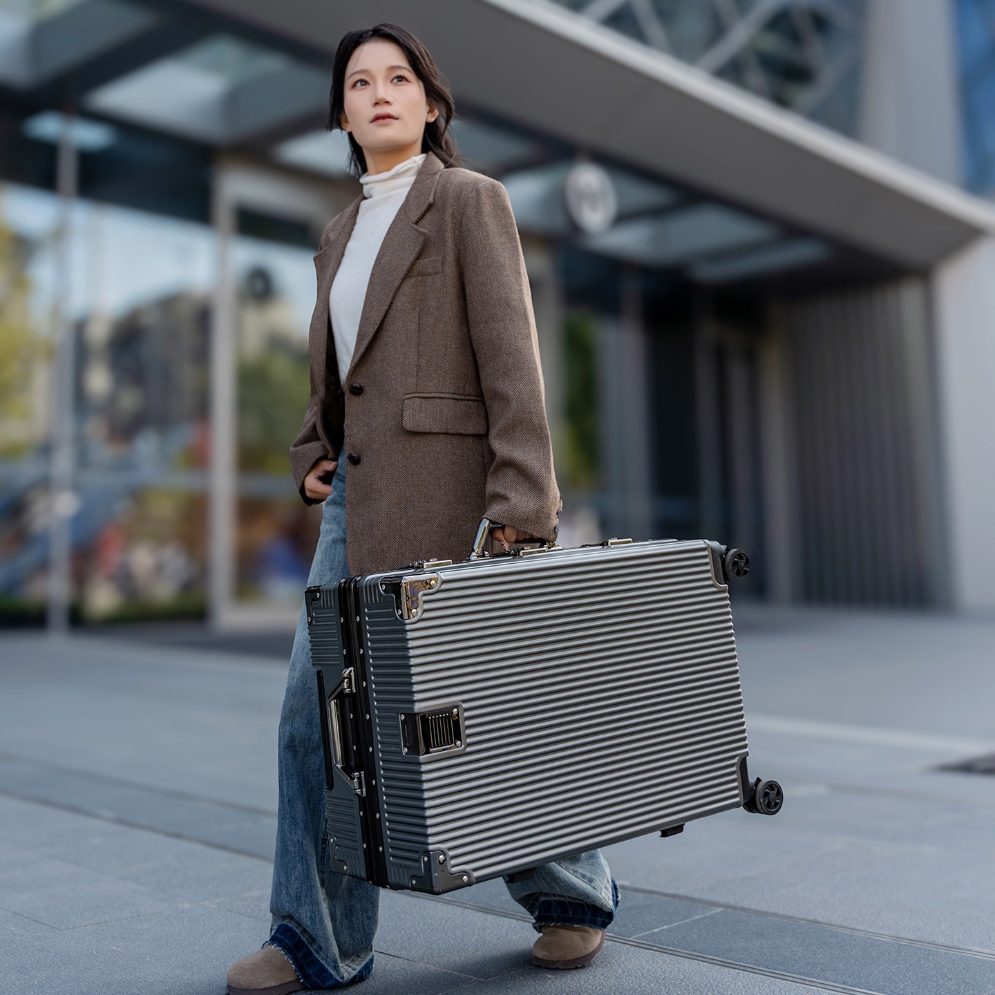 【drop deal】aluminum frame suit - огляд і ціна Aluminum Frame Carry On Luggage