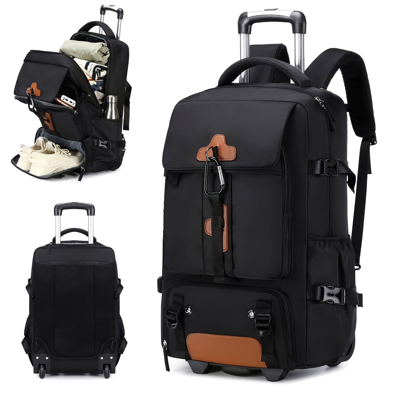 Rolling Backpack Large Capacit - огляд і ціна Foldable Rolling Luggage Bag